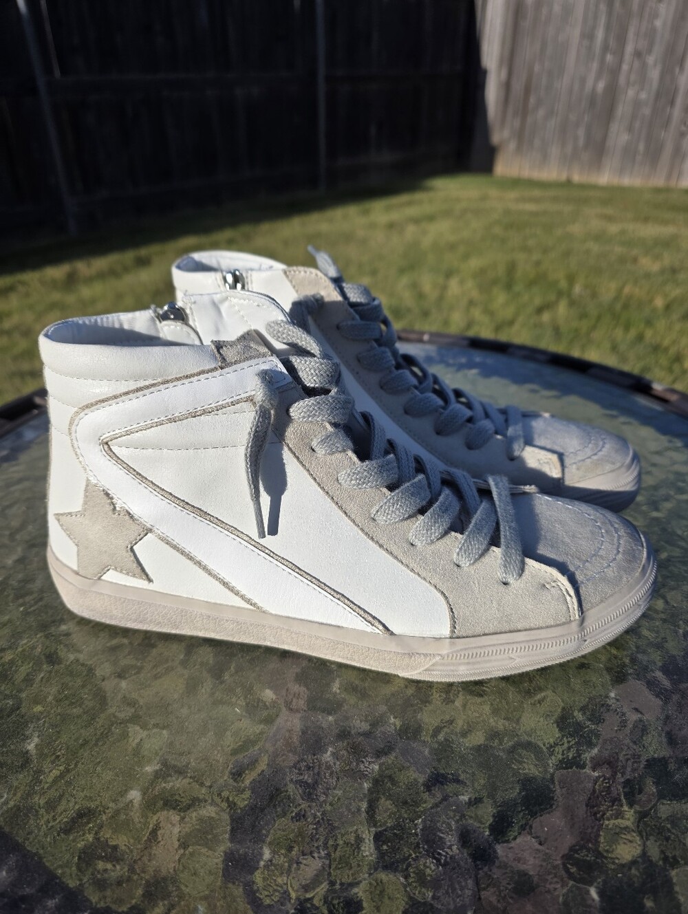 SHU SHOP Roxanne Hi Top Side Zip Sneaker Size 9 NWOT